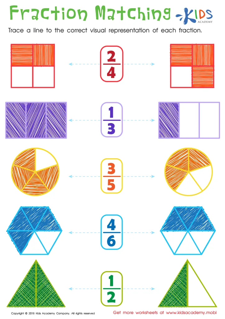 Atividade de Basic Fractions Worksheets For Beginners Pdf - Folha 5