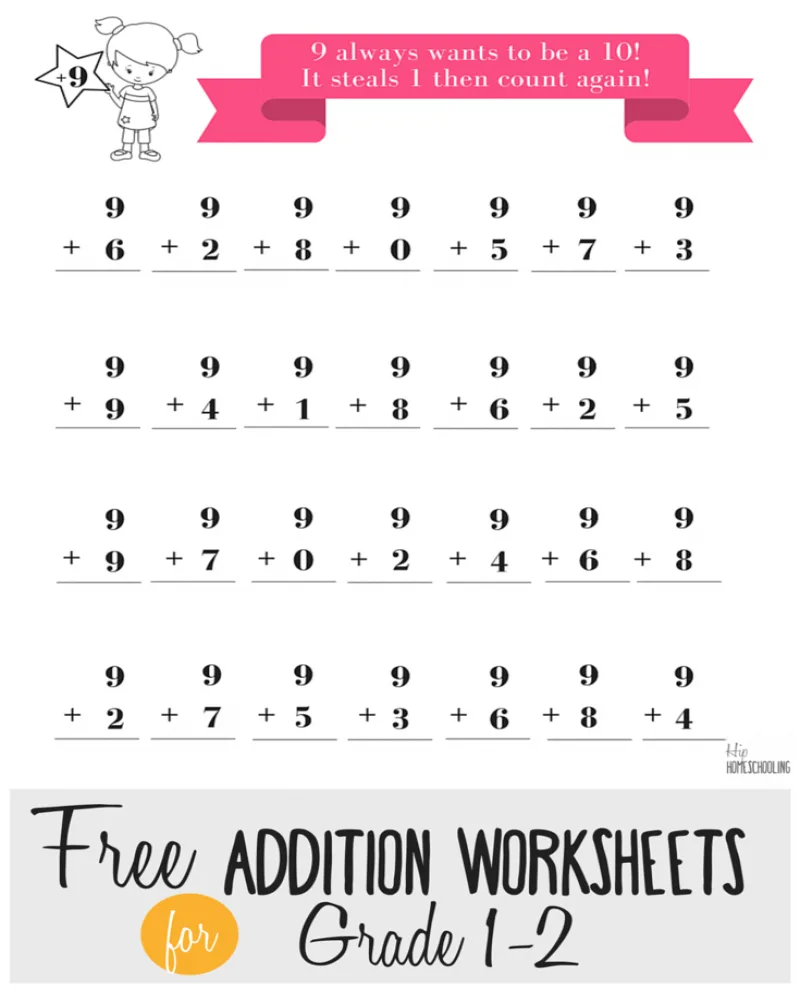 Atividade de Free Printable Addition Flashcards For 1st Grade - Folha 10