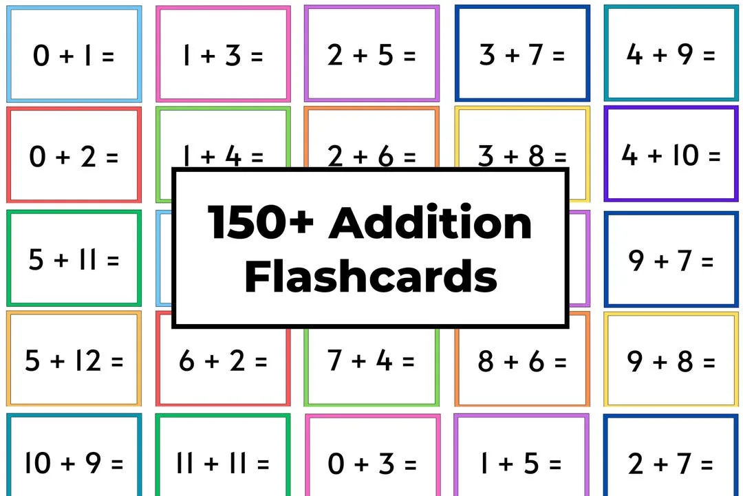 Atividade de Free Printable Addition Flashcards For 1st Grade - Folha 22