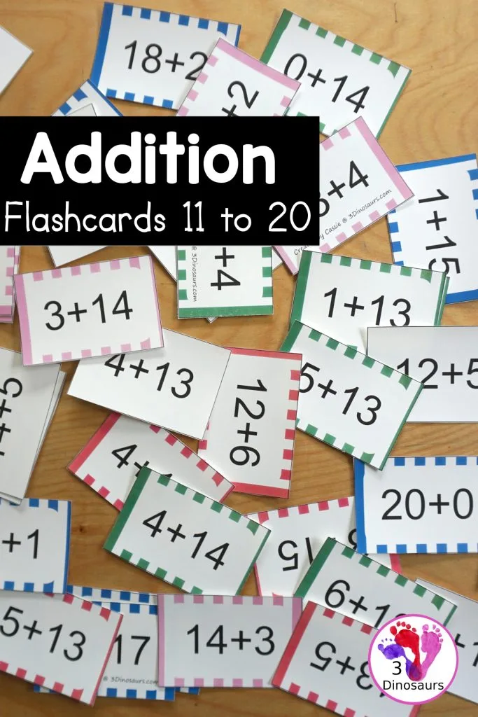 Atividade de Free Printable Addition Flashcards For 1st Grade - Folha 37