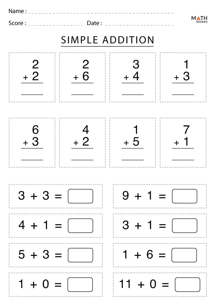 Atividade de Free Printable Addition Flashcards For 1st Grade - Folha 53