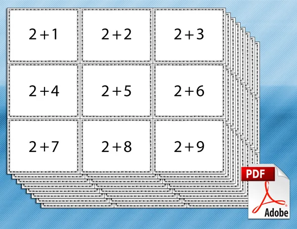 Atividade de Free Printable Addition Flashcards For 1st Grade - Folha 54