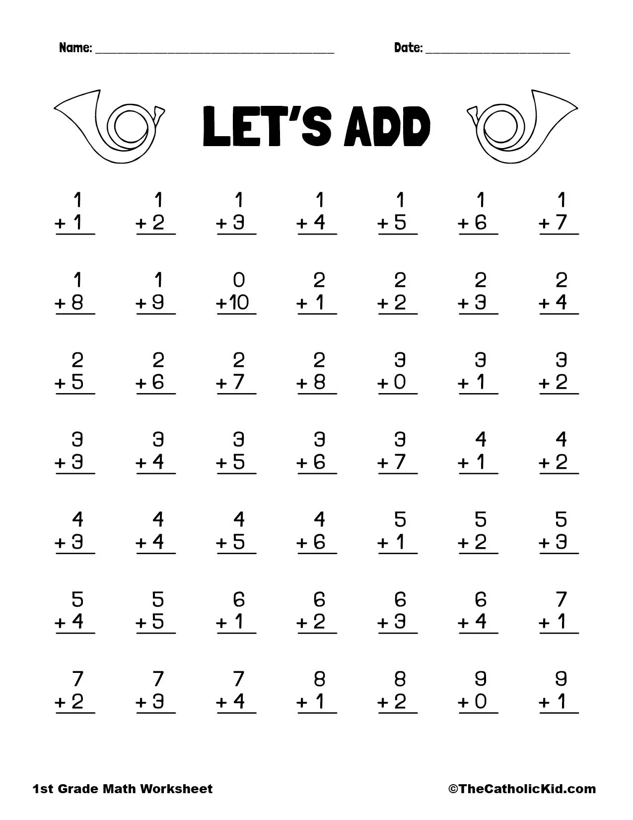 Free Free Printable Addition Flashcards For 1st Grade Worksheet for Kids Part 88