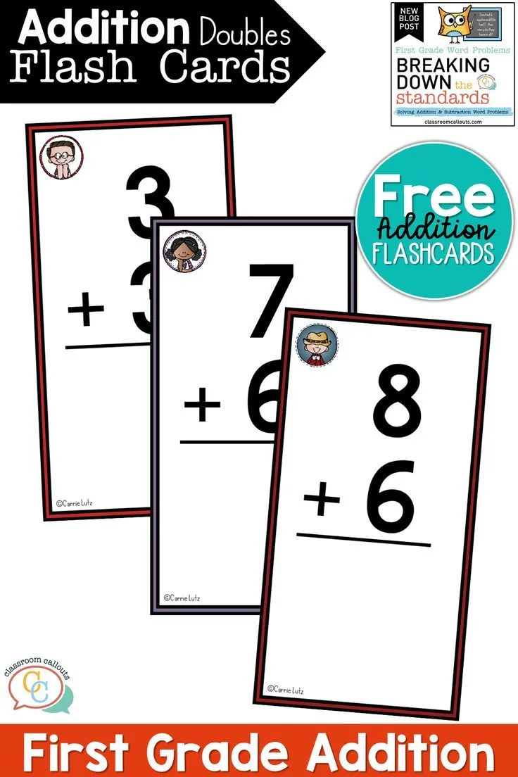 Free Free Printable Addition Flashcards For 1st Grade Worksheet for Kids Part 94