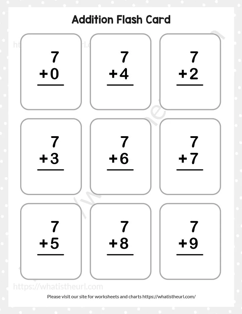 Free Free Printable Addition Flashcards For 1st Grade Worksheet for Kids Part 102