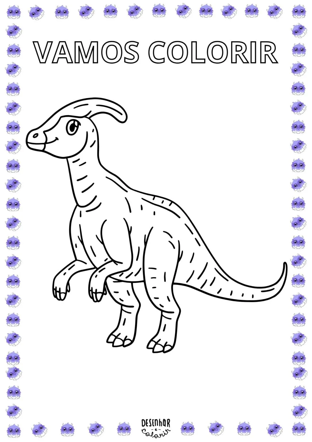 Free Imagens De Dinossauros Para Imprimir E Colorir Worksheet for Kids Part 19