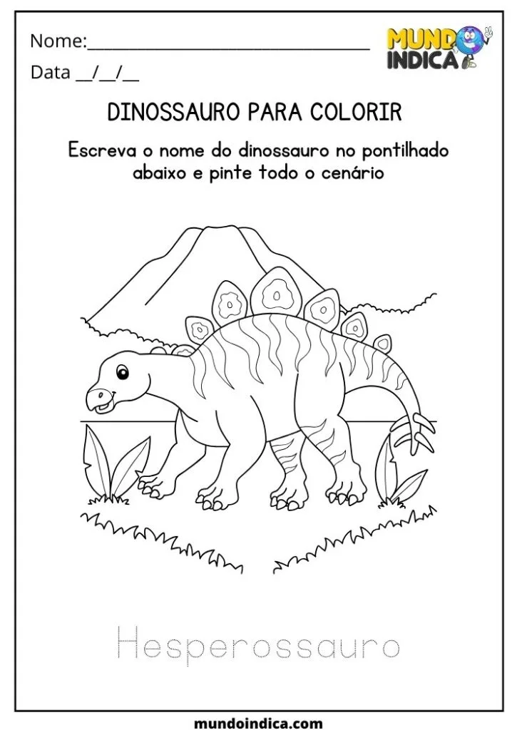 Free Imagens De Dinossauros Para Imprimir E Colorir Worksheet for Kids Part 21