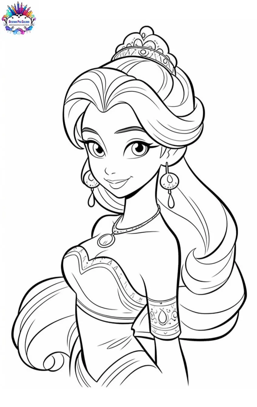 Free Imagens De Princesas Para Imprimir E Colorir Worksheet for Kids Part 20