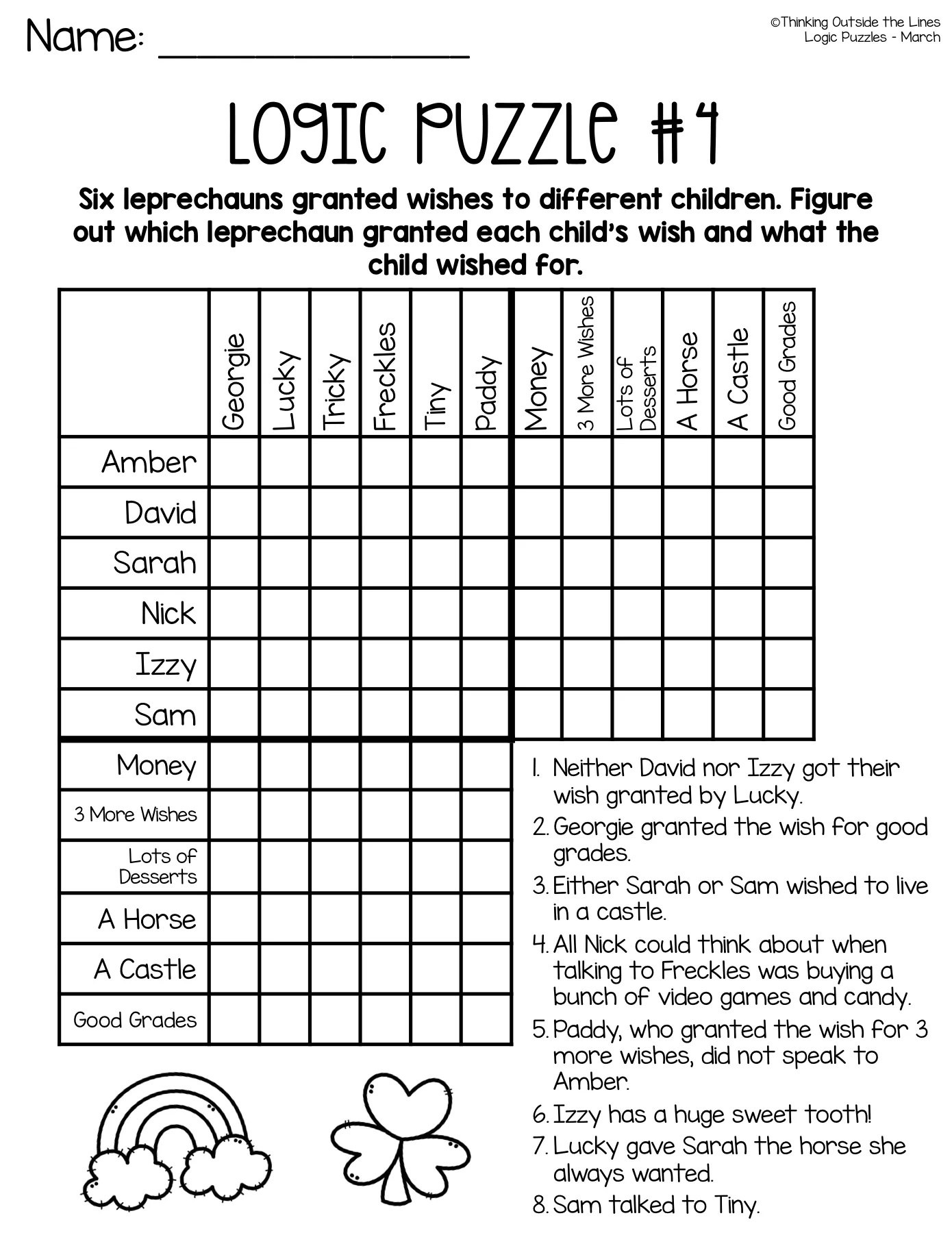 Atividade de Logic Puzzles For Elementary Students Pdf - Folha 8