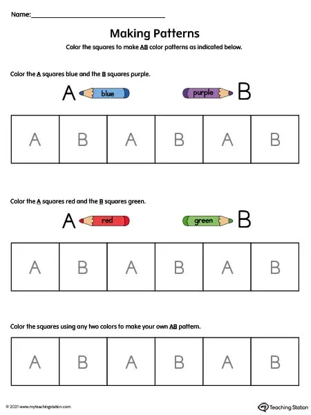 Atividade de Pattern Recognition Worksheets For Preschool - Folha 4