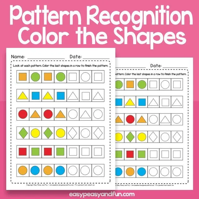 Atividade de Pattern Recognition Worksheets For Preschool - Folha 10