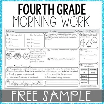 Atividade de Printable Calendar Math For Morning Work - Folha 3
