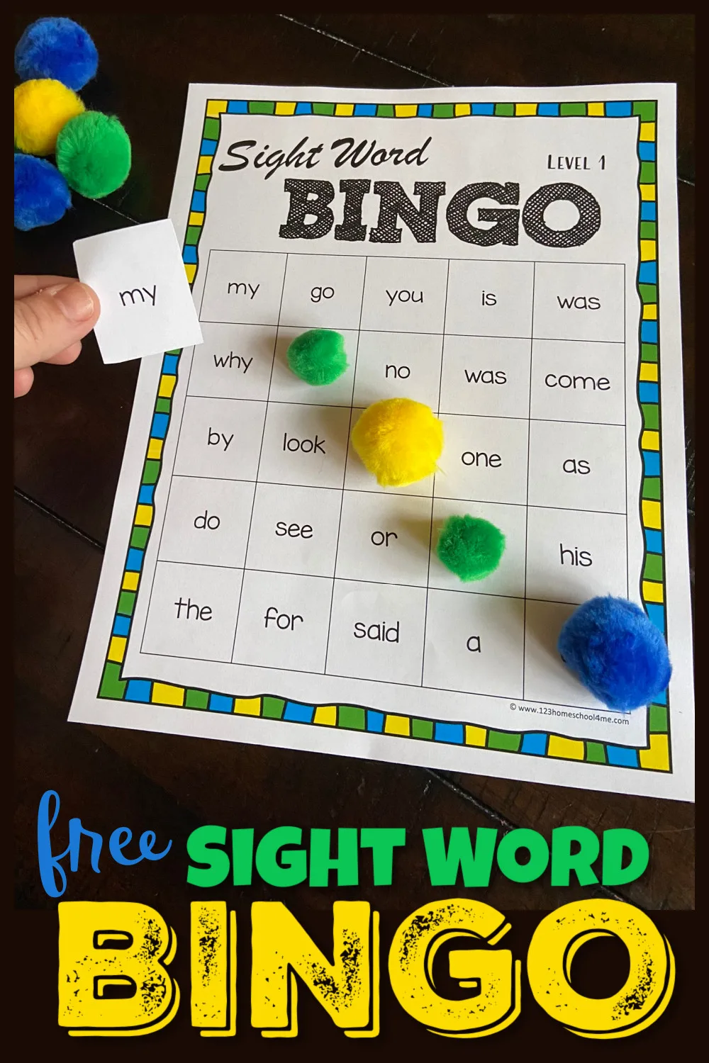 Atividade de Sight Word Bingo Cards Free Printable - Folha 12
