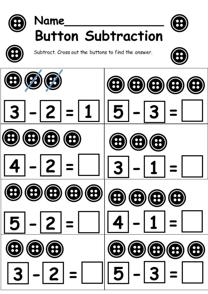 Atividade de Subtraction Worksheets For Kindergarten Pdf - Folha 14