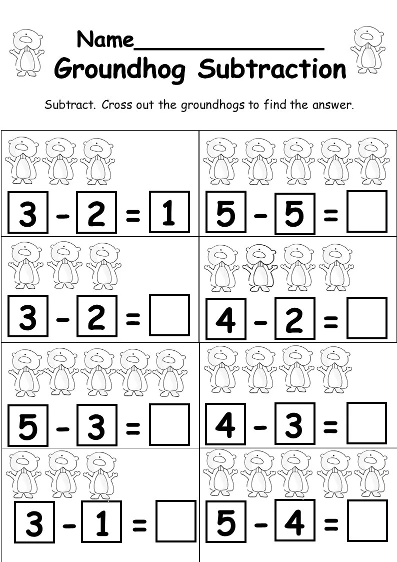 Free Subtraction Worksheets For Kindergarten PDF Worksheet for Kids Part 49