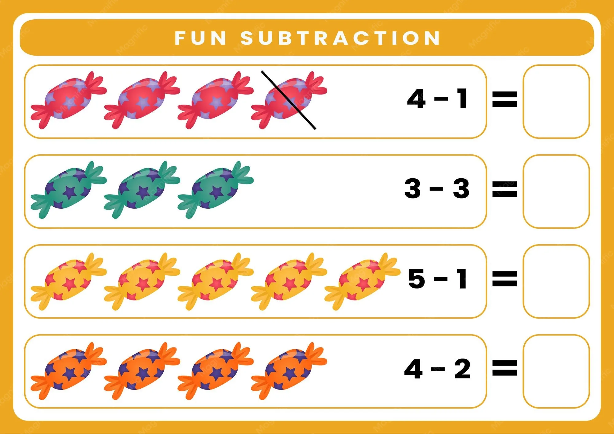 Free Subtraction Worksheets For Kindergarten PDF Worksheet for Kids Part 94