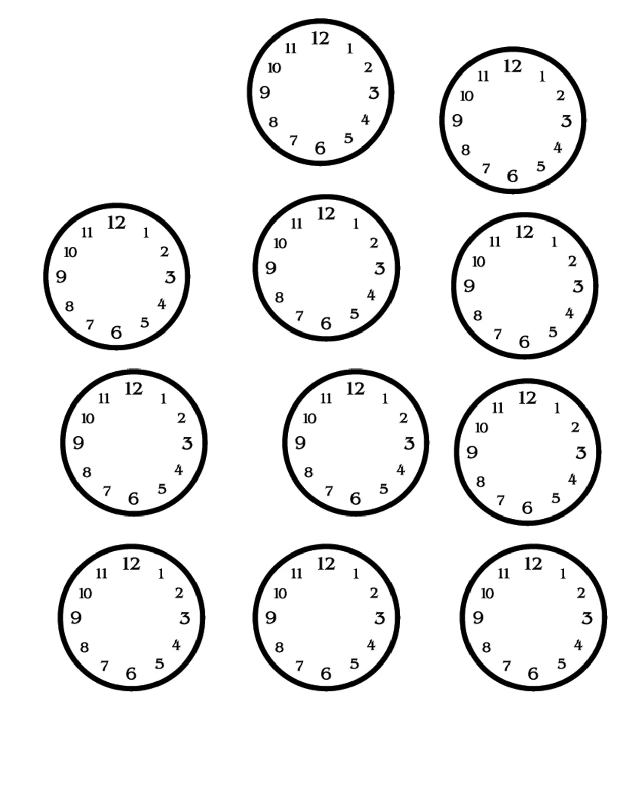 Atividade de Telling Time Clock Faces Printable Free - Folha 26