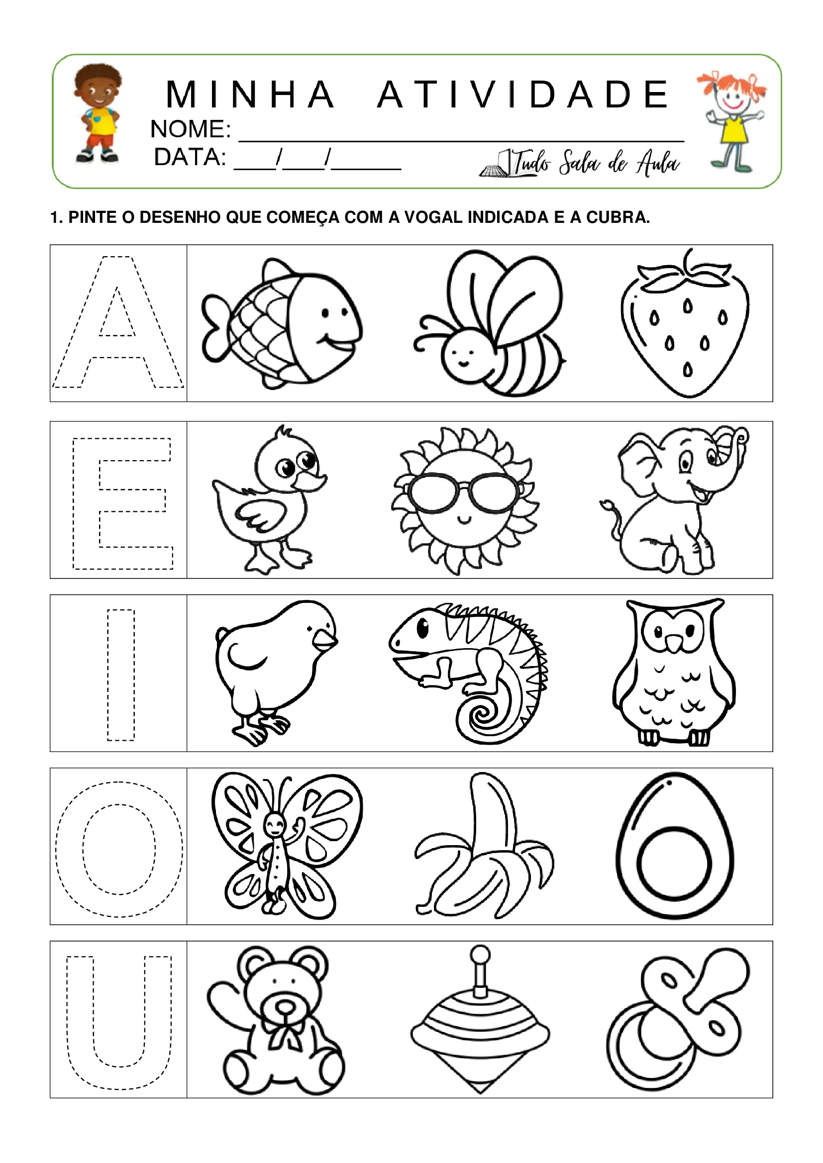 Atividades Infantil para colorir