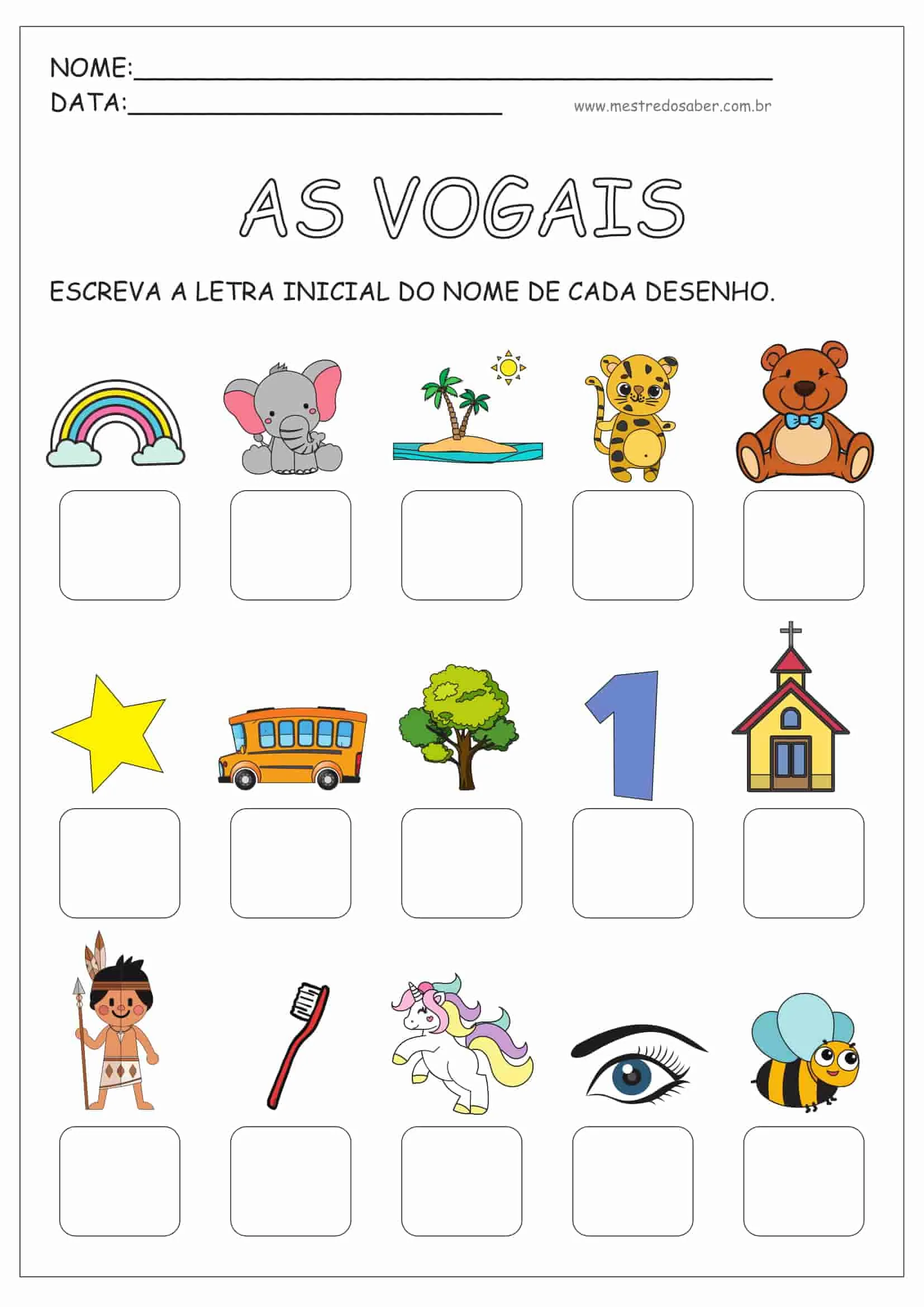 desenho de Atividades Infantil para imprimir