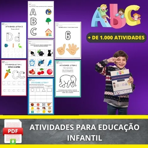 desenho educativo de Atividades Infantil