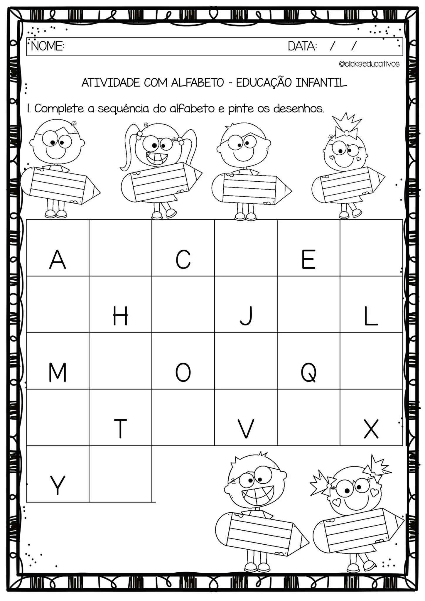Atividades Infantil para colorir