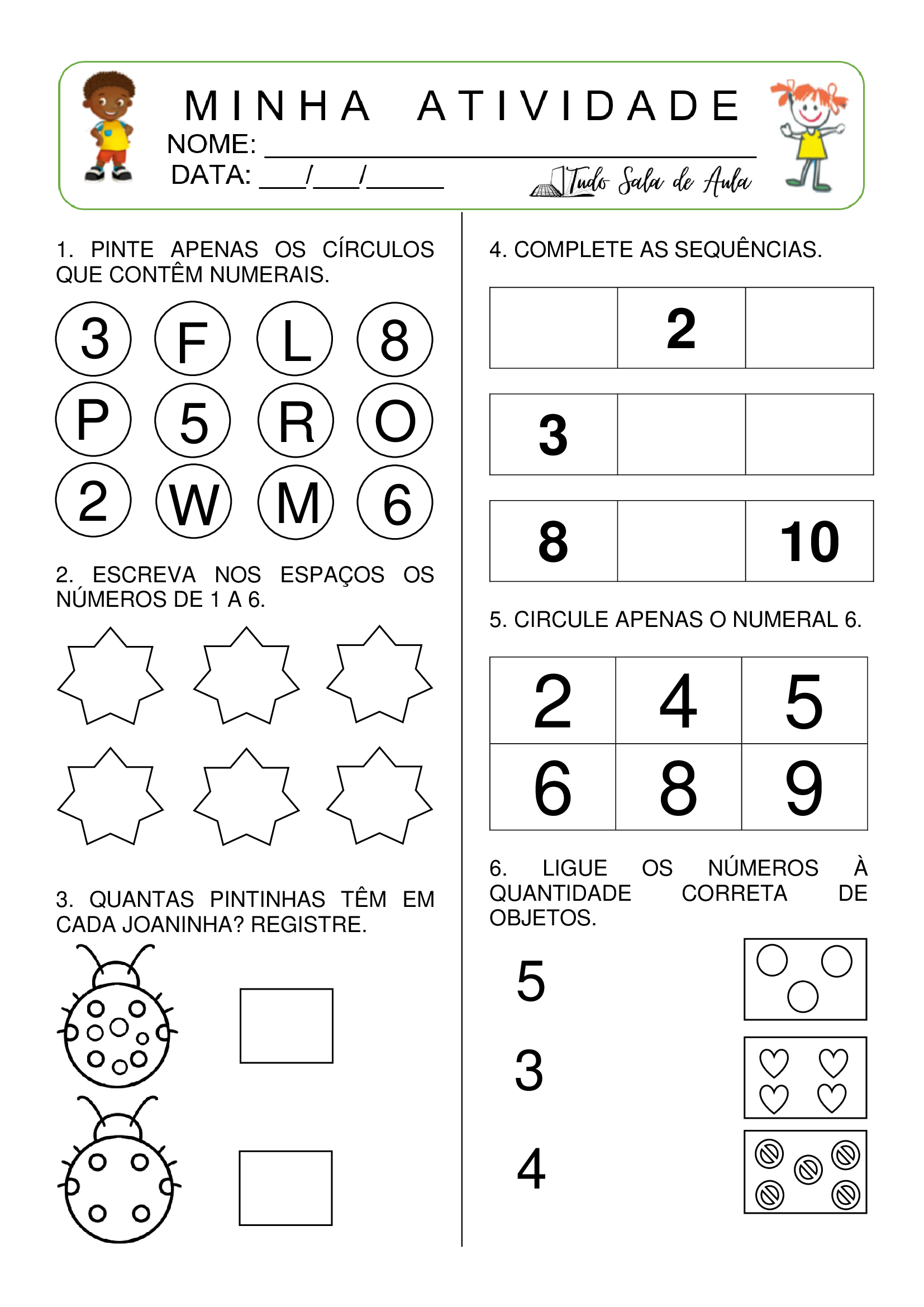 Atividades Infantil para pintar e se divertir