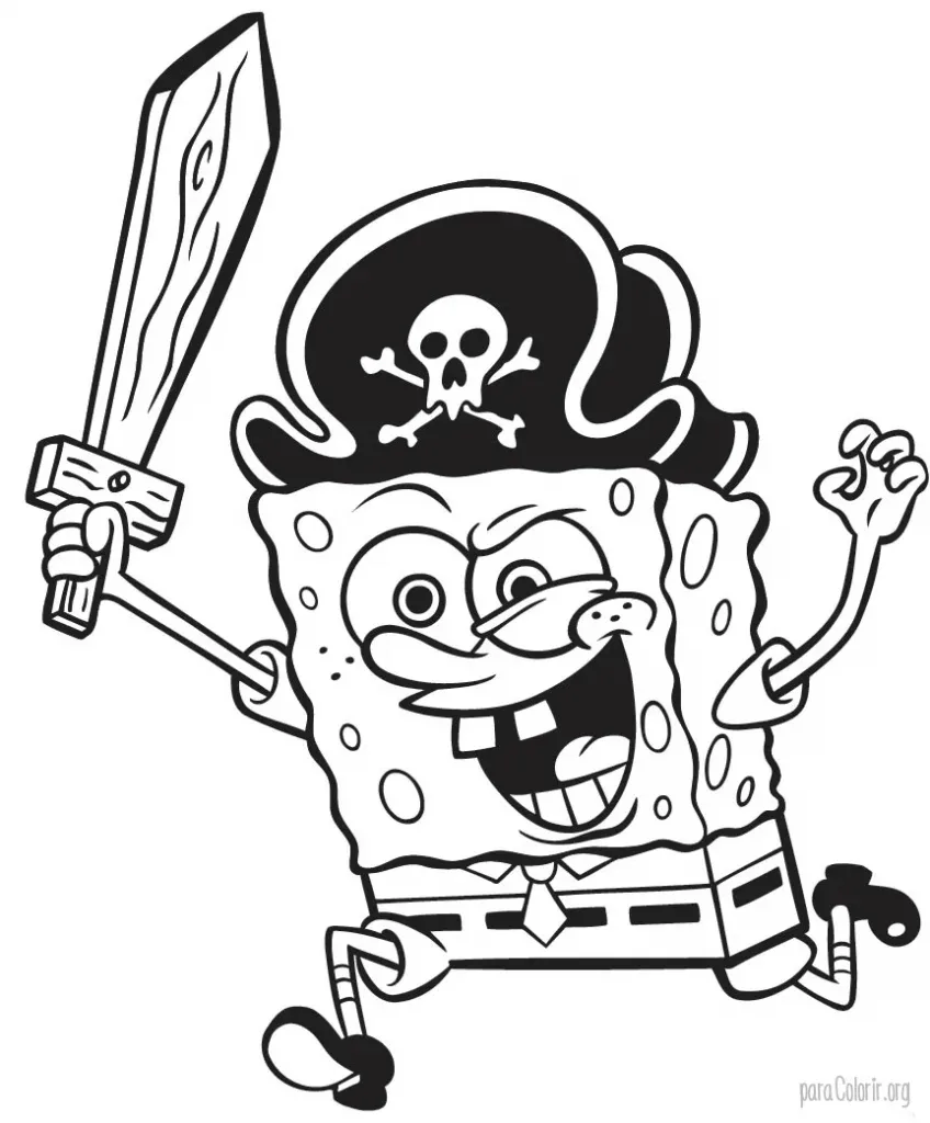 desenho de Bob Esponja Para Colorir para imprimir