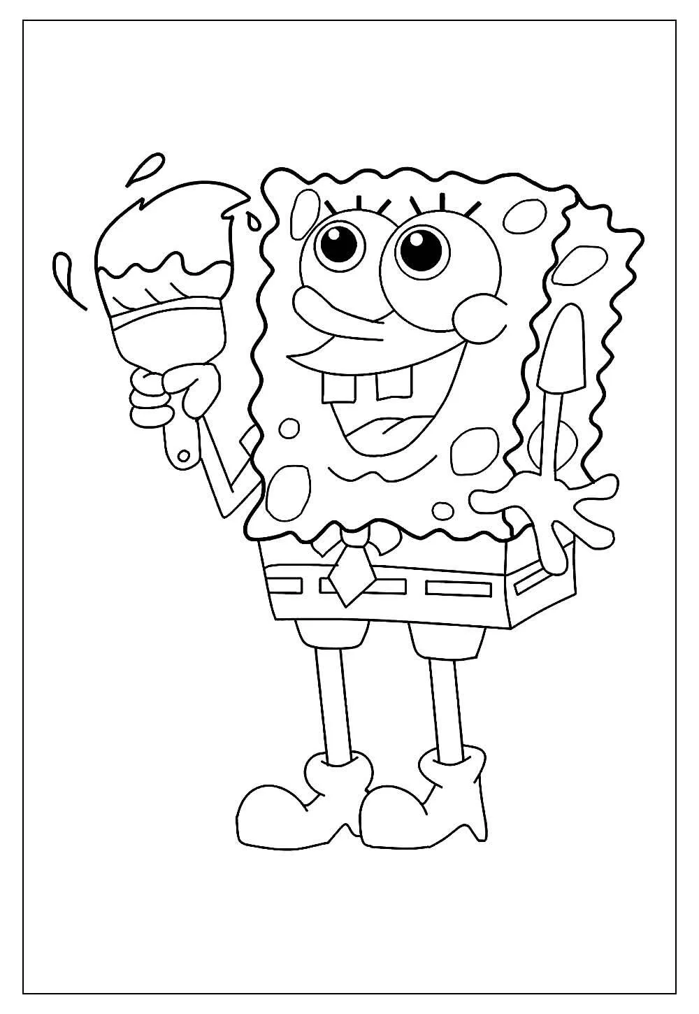 desenho de Bob Esponja Para Colorir para imprimir
