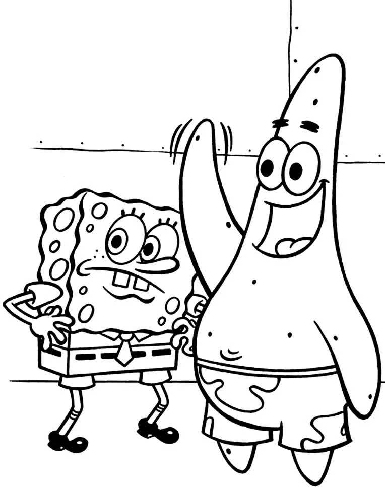 desenho de Bob Esponja Para Colorir para imprimir