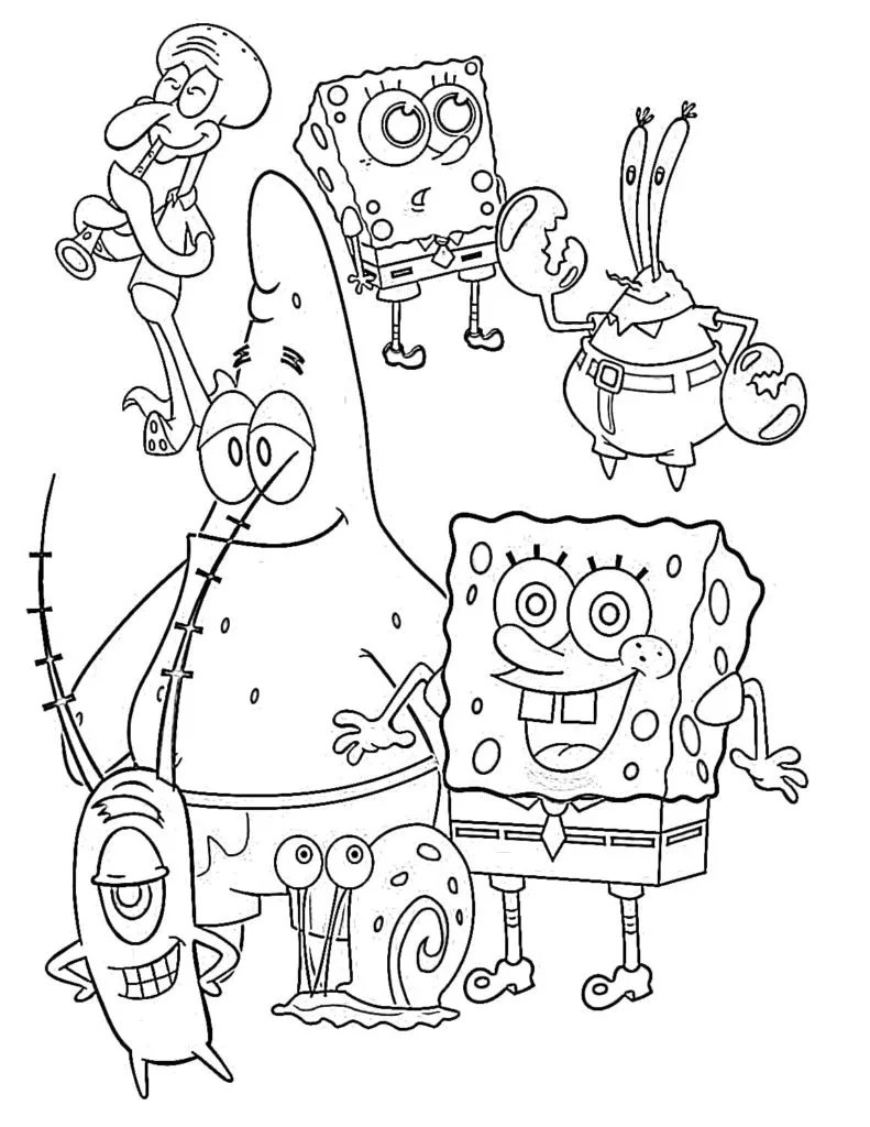 desenho de Bob Esponja Para Colorir para imprimir