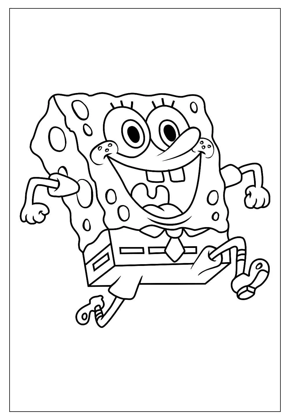 desenho educativo de Bob Esponja Para Colorir
