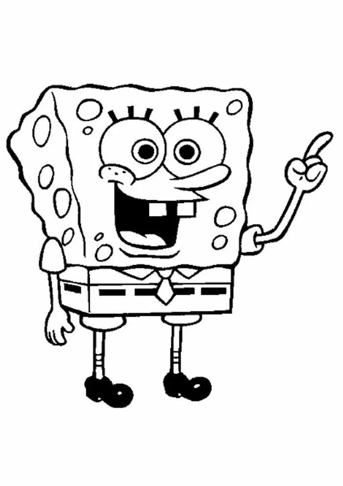 desenho educativo de Bob Esponja Para Colorir
