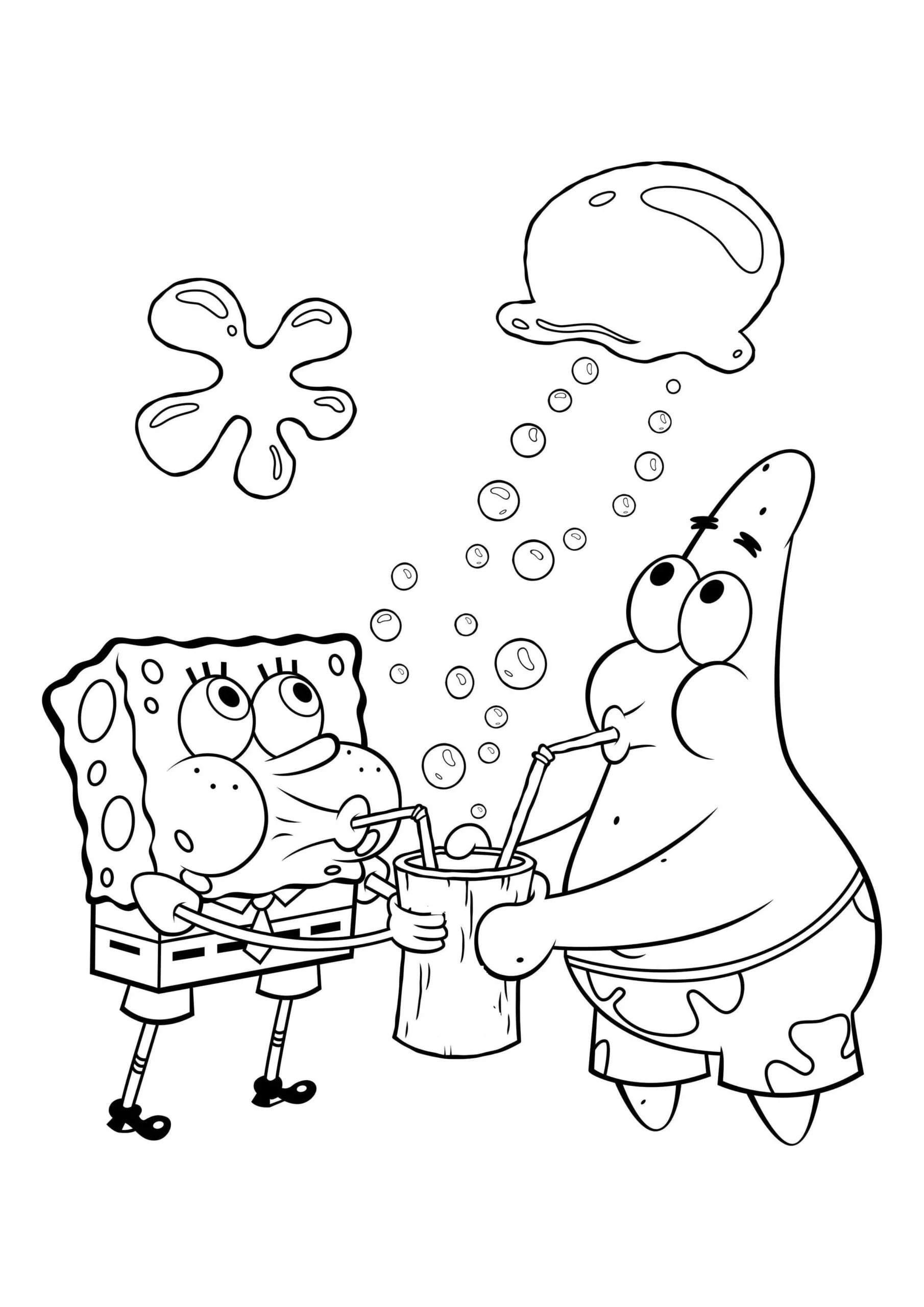 atividade de colorir Bob Esponja Para Colorir