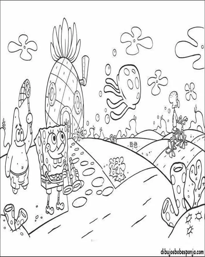 Bob Esponja Para Colorir desenho infantil