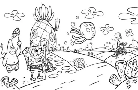 imagem de Bob Esponja Para Colorir para colorir grátis