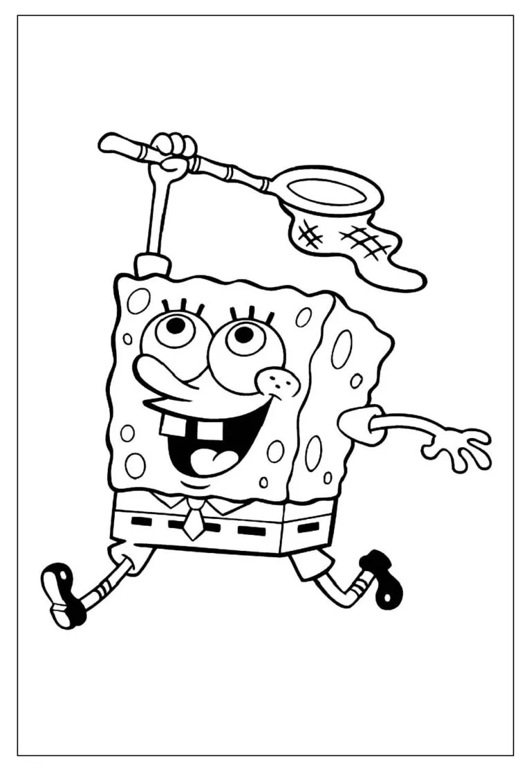 desenho educativo de Bob Esponja Para Colorir