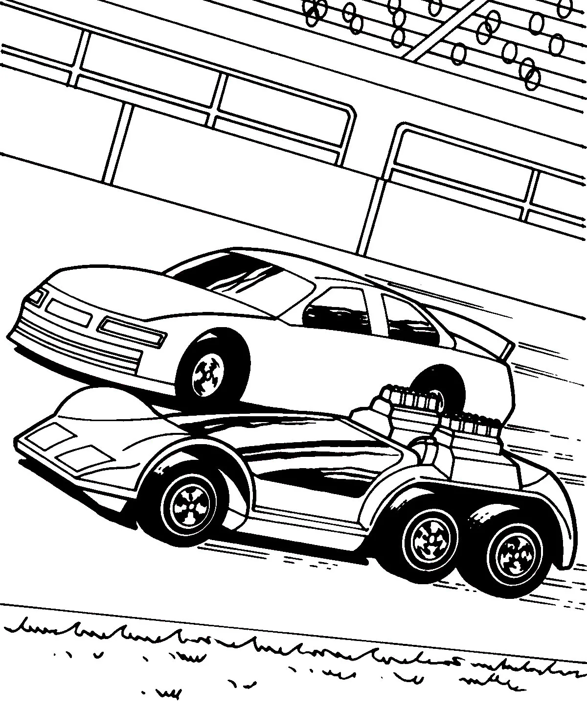 desenho educativo de Carros Para Colorir