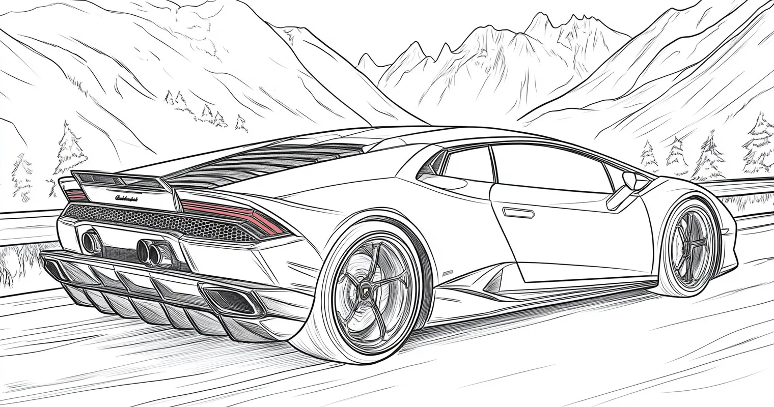 desenho de Carros Para Colorir para imprimir