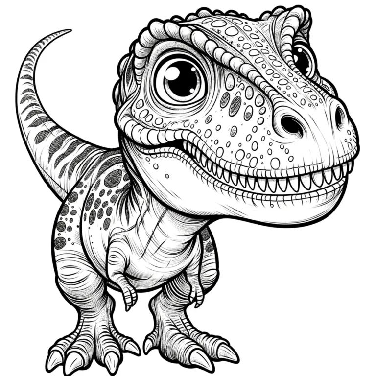 desenho educativo de Donossauros Para Colorir