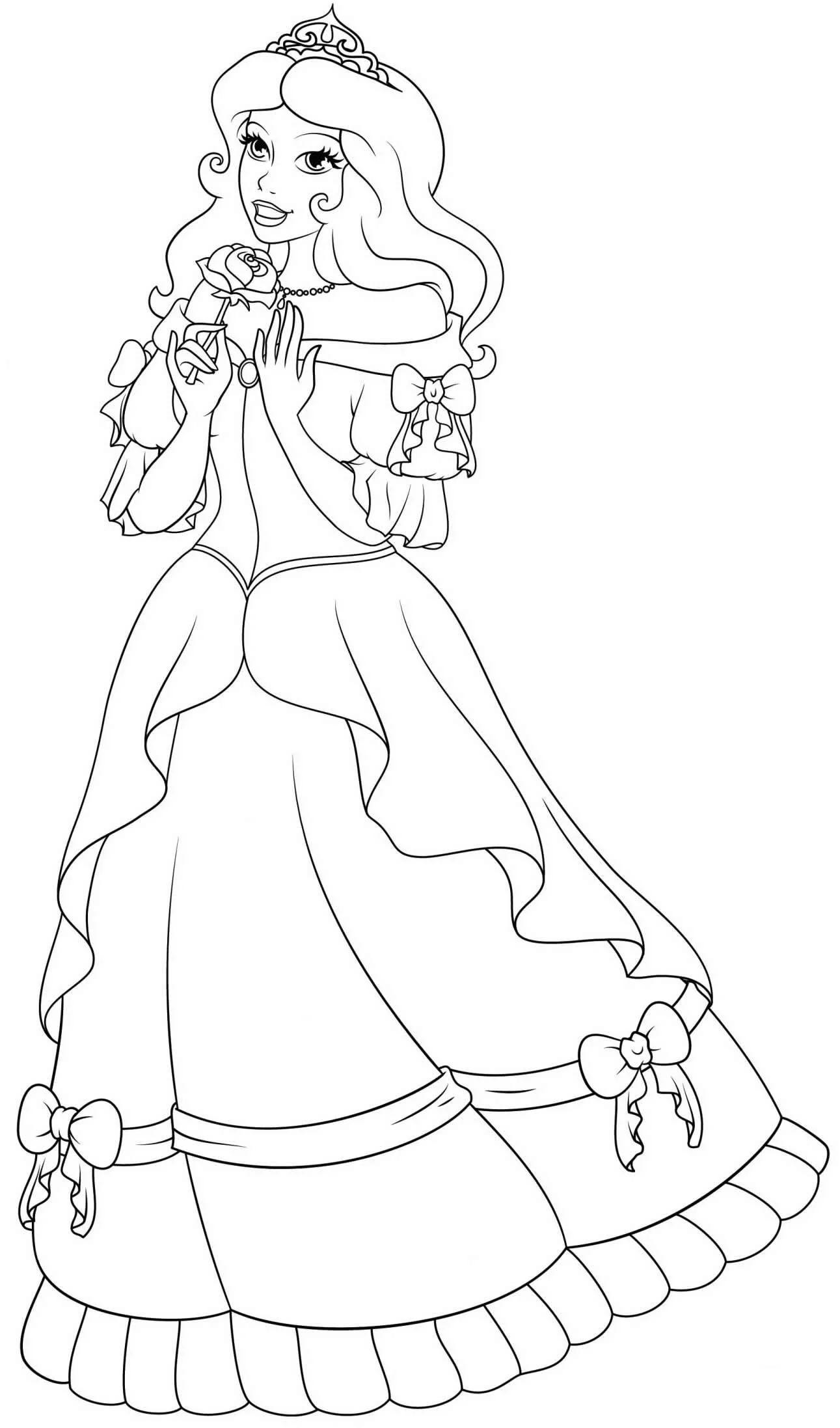 desenho educativo de Princesas Para Colorir