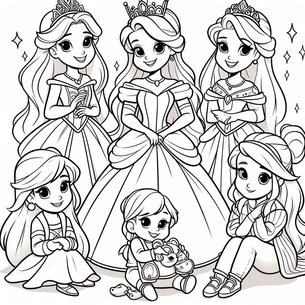 Princesas Para Colorir para pintar e se divertir