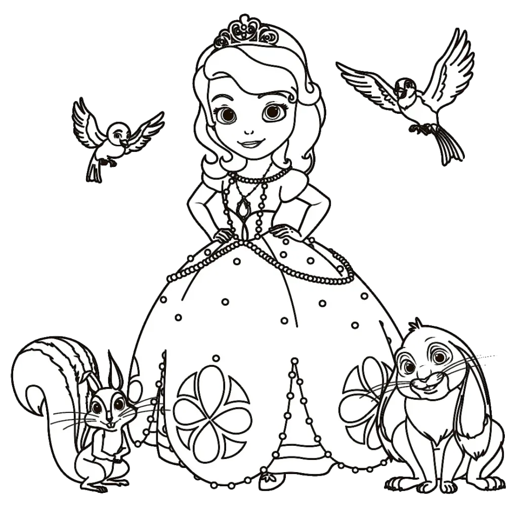 desenho educativo de Princesas Para Colorir