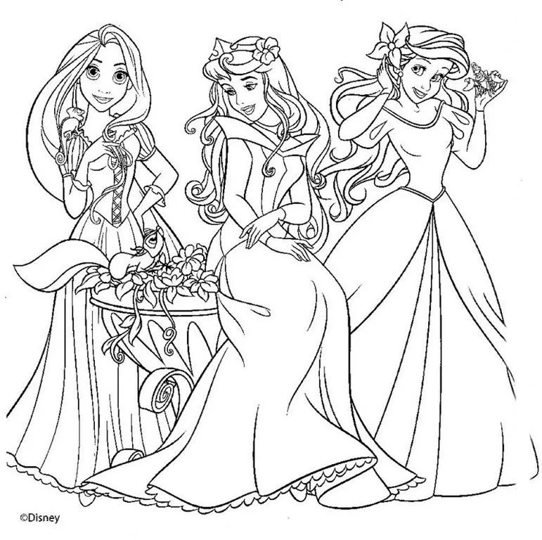 desenho educativo de Princesas Para Colorir