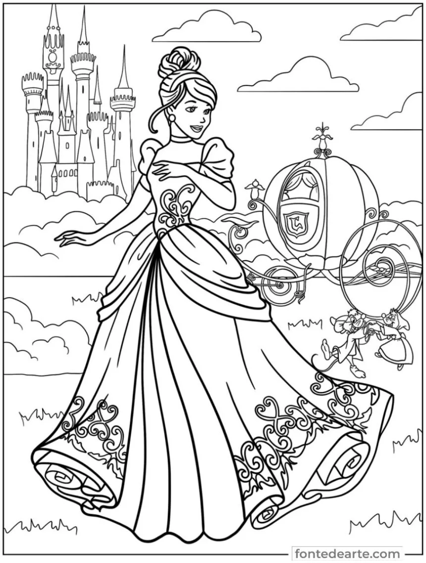 Princesas Para Colorir para download gratuito