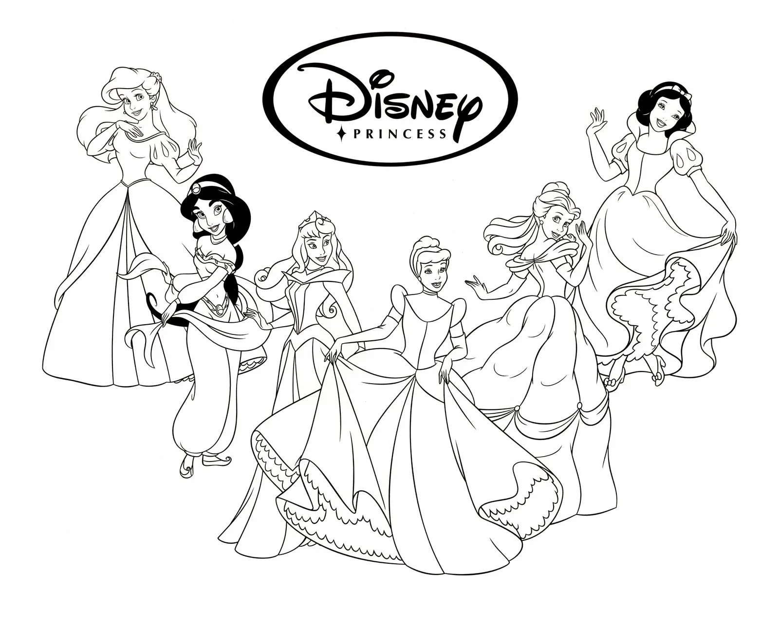 desenho de Princesas Para Colorir para imprimir