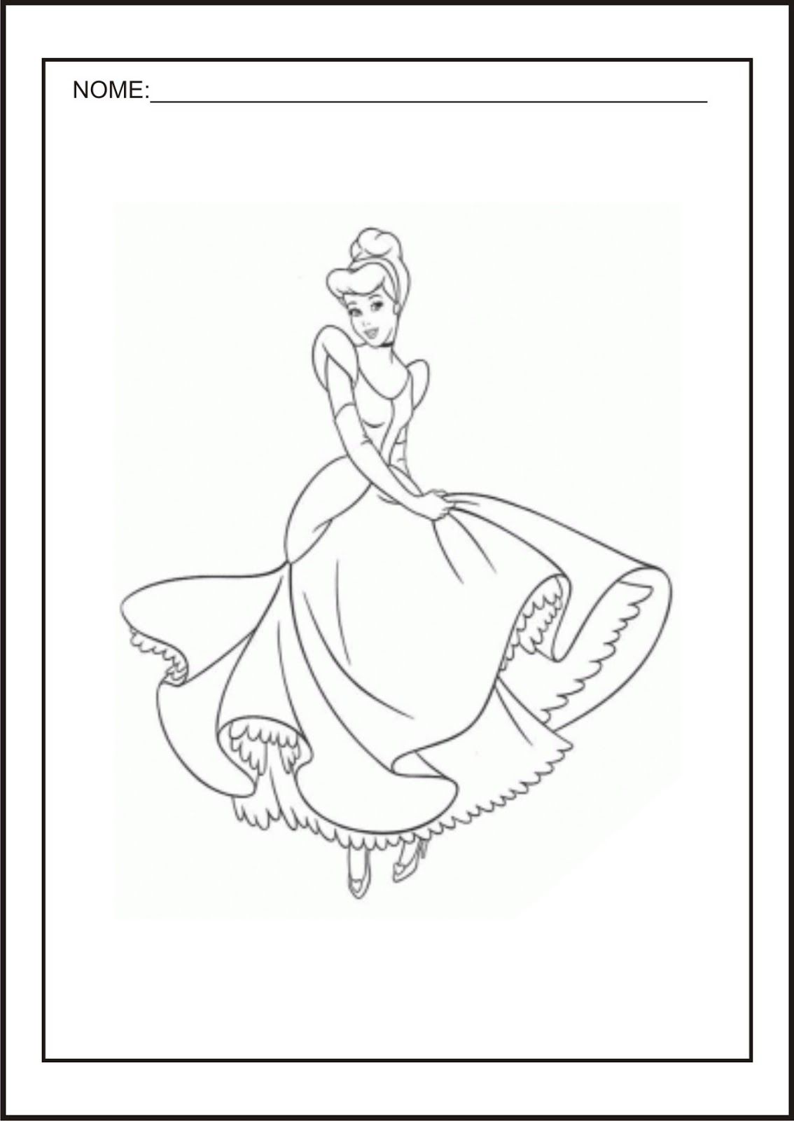 Princesas Para Colorir para pintar e se divertir