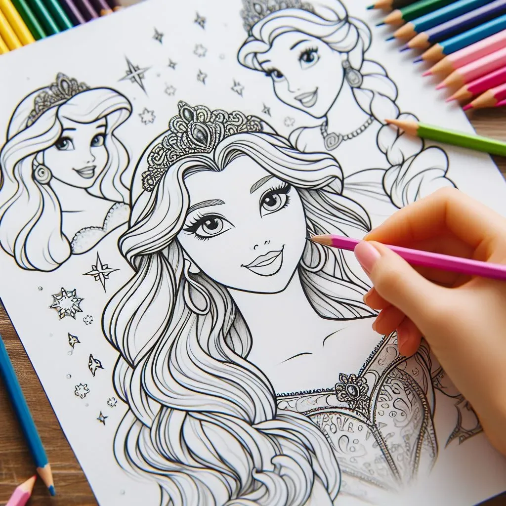atividade de colorir Princesas Para Colorir