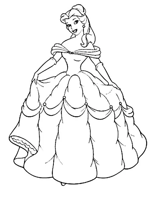 desenho educativo de Princesas Para Colorir