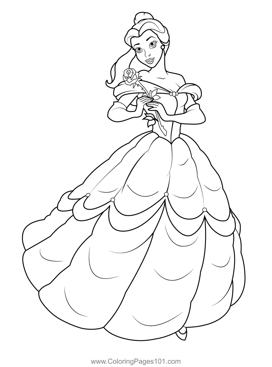 desenho de Princesas Para Colorir para imprimir