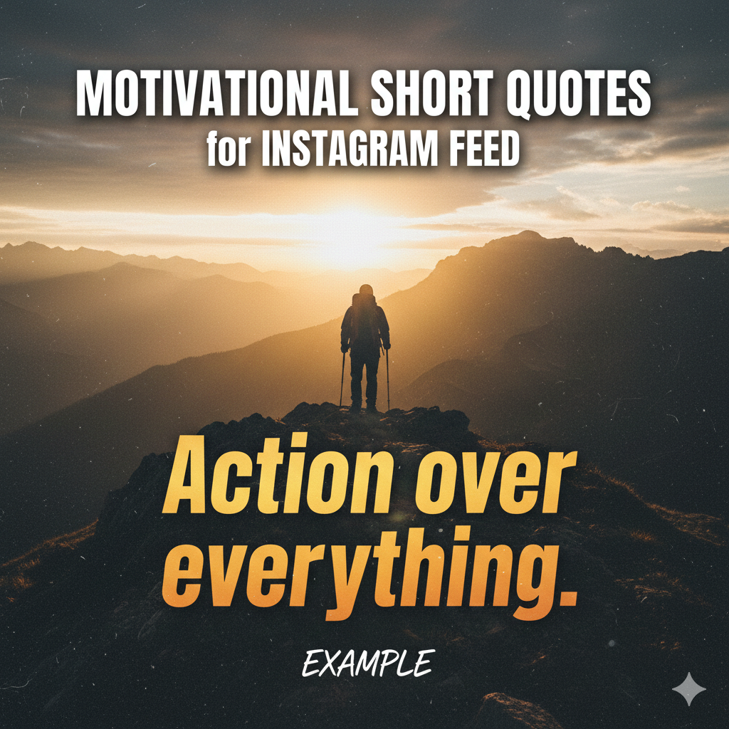 motivational short quotes for instagram feed example